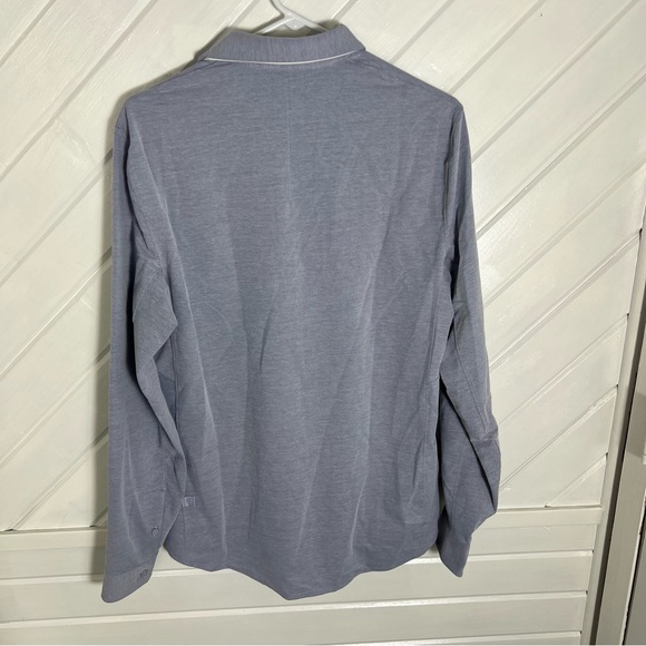 * Lululemon Commission LongSleeve Shirt M harbor Blue/White - Picture 2 of 3